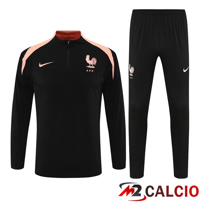 Insieme Tuta Calcio Francia Nero 2025/2026