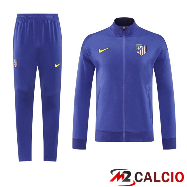 Insieme Tuta Calcio - Giacca Atletico Madrid Viola 2025/2026  Insieme Tuta Calcio - Giacca Atletico Madrid Viola 2025/2026