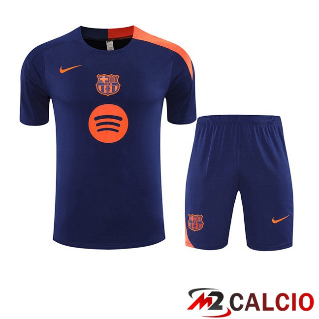 Insieme T Shirt Allenamento FC Barcellona + Pantaloncini Blu Reale 2025/2026  Insieme T Shirt Allenamento FC Barcellona + Pantaloncini Blu Reale 2025/2026