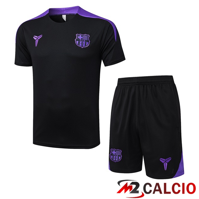Insieme T Shirt Allenamento FC Barcellona + Pantaloncini Nero 2025/2026  Insieme T Shirt Allenamento FC Barcellona + Pantaloncini Nero 2025/2026