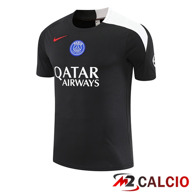 T Shirt Allenamento Paris PSG Nero 2025/2026  T Shirt Allenamento Paris PSG Nero 2025/2026