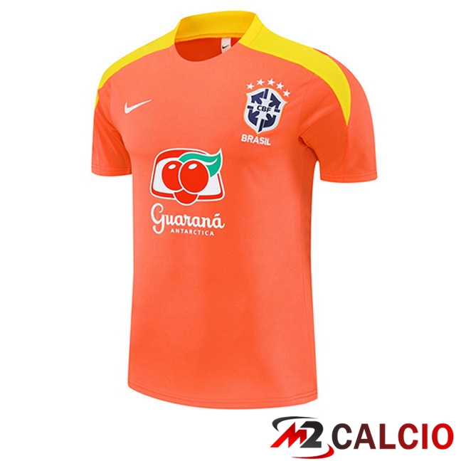 T Shirt Allenamento Brasile Arancia 2025/2026  T Shirt Allenamento Brasile Arancia 2025/2026
