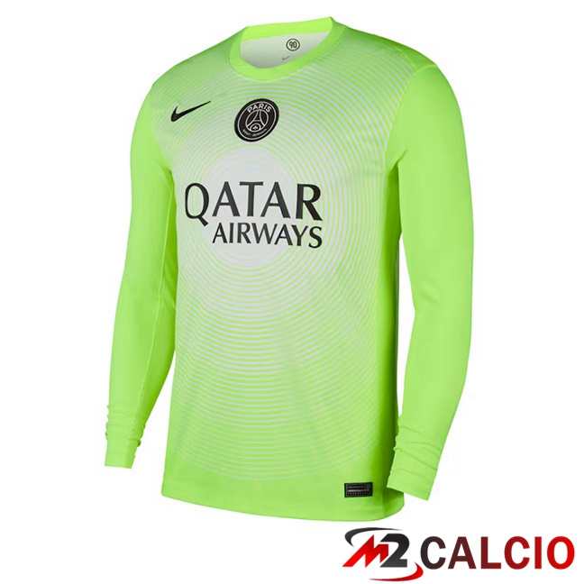 Maglie Calcio Paris PSG Portiere Manica Lunga Verde 2025/2026  Maglie Calcio Paris PSG Portiere Manica Lunga Verde 2025/2026