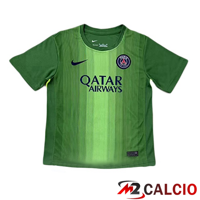 Maglie Calcio Paris PSG Portiere Verde 2025/2026  Maglie Calcio Paris PSG Portiere Verde 2025/2026