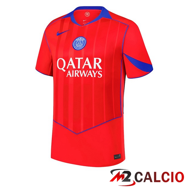 Maglie Calcio Paris PSG Terza Rosso 2025/2026  Maglie Calcio Paris PSG Terza Rosso 2025/2026
