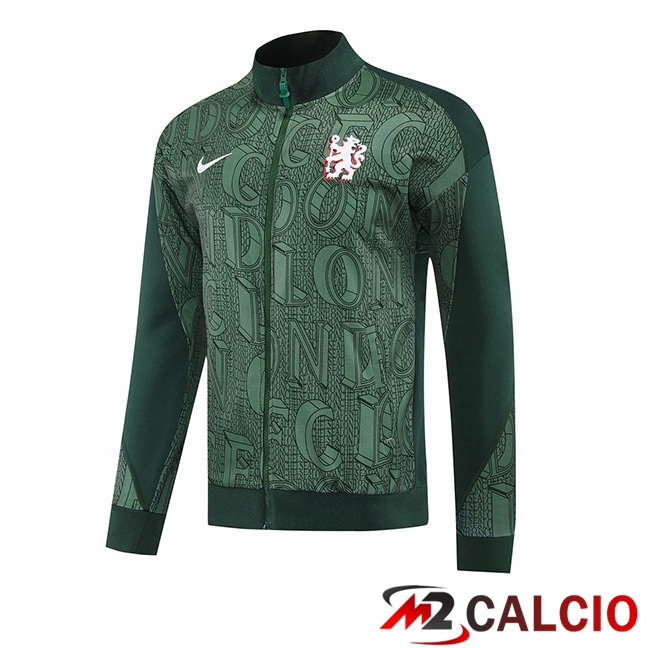 Giacca Calcio FC Chelsea Verde 2025/2026  Giacca Calcio FC Chelsea Verde 2025/2026