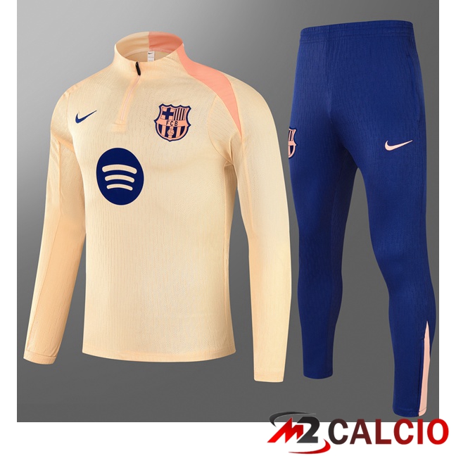 Insieme Tuta Calcio FC Barcellona Bambino Giallo 2025/2026  Insieme Tuta Calcio FC Barcellona Bambino Giallo 2025/2026