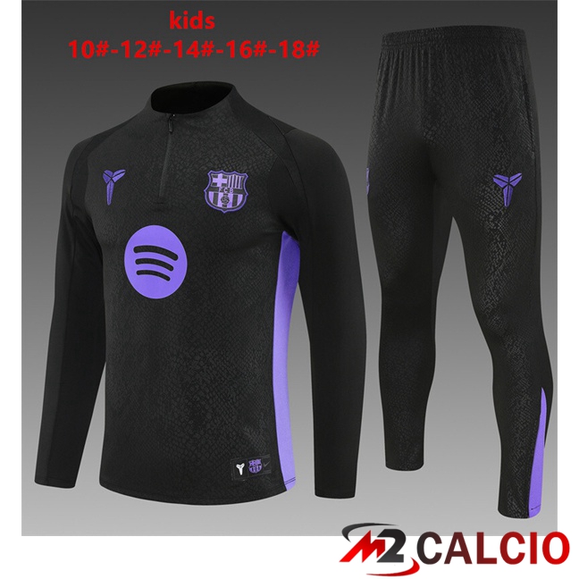 Insieme Tuta Calcio FC Barcellona Bambino Nero 2025/2026  Insieme Tuta Calcio FC Barcellona Bambino Nero 2025/2026