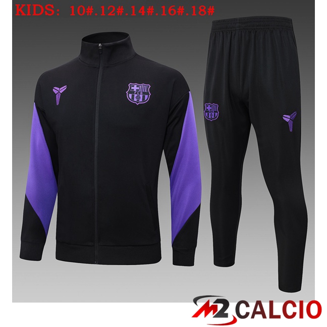 Insieme Tuta Calcio - Giacca FC Barcellona Bambino Nero 2025/2026  Insieme Tuta Calcio - Giacca FC Barcellona Bambino Nero 2025/2026