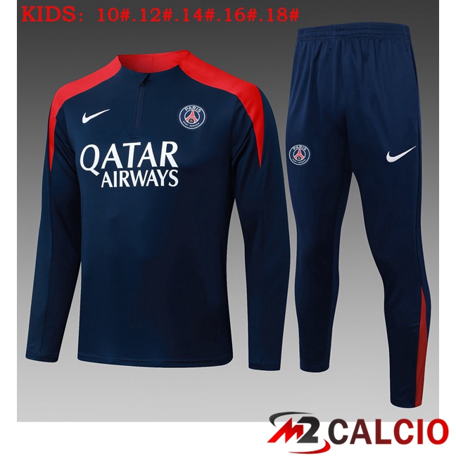 Insieme Tuta Calcio Paris PSG Bambino Blu Reale 2025/2026  Insieme Tuta Calcio Paris PSG Bambino Blu Reale 2025/2026