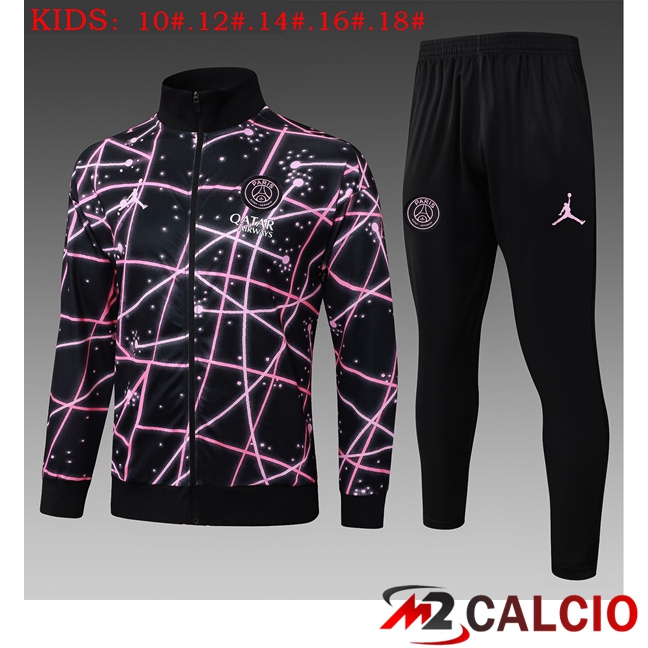 Insieme Tuta Calcio - Giacca Jordan Paris PSG Bambino Nero 2025/2026  Insieme Tuta Calcio - Giacca Jordan Paris PSG Bambino Nero 2025/2026