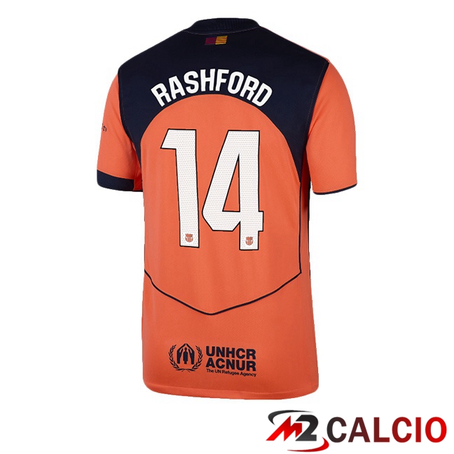 Maglie Calcio FC Barcellona (RASHFORD 14) Terza Rosso 2025/2026