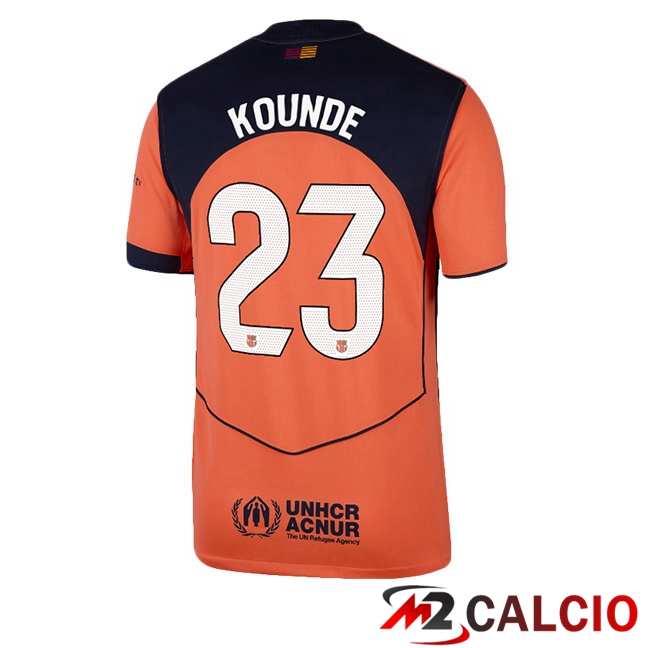 Maglie Calcio FC Barcellona (KOUNDE 23) Terza Rosso 2025/2026