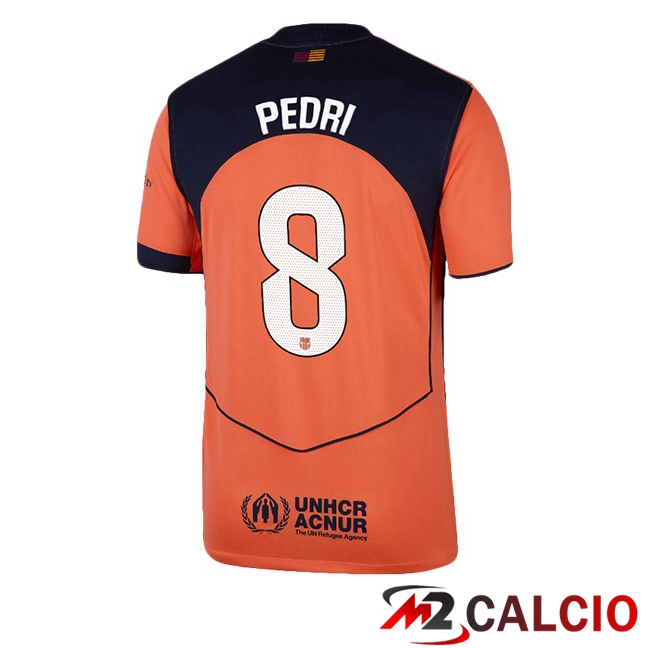 Maglie Calcio FC Barcellona (PEDRI 8) Terza Rosso 2025/2026