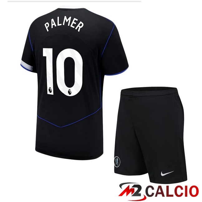 Maglie Calcio FC Chelsea (Palmer 10) Bambino Terza Nero 2025/2026  Maglie Calcio FC Chelsea (Palmer 10) Bambino Terza Nero 2025/2026