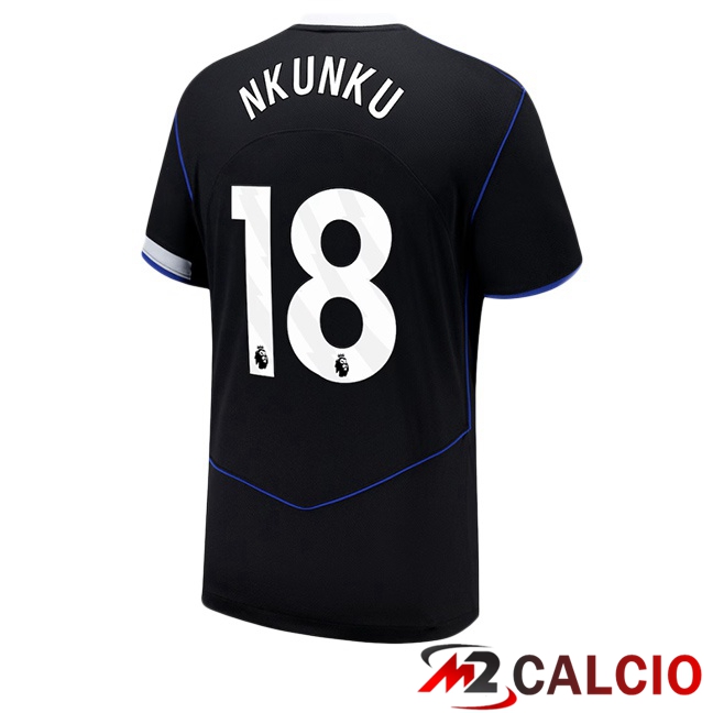 Maglie Calcio FC Chelsea (Nkunku 18) Terza Nero 2025/2026