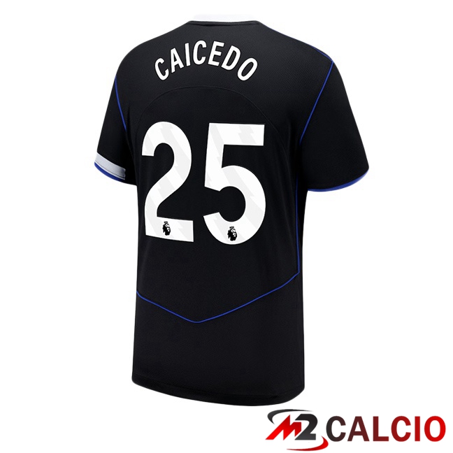 Maglie Calcio FC Chelsea (Caicedo 25) Terza Nero 2025/2026  Maglie Calcio FC Chelsea (Caicedo 25) Terza Nero 2025/2026