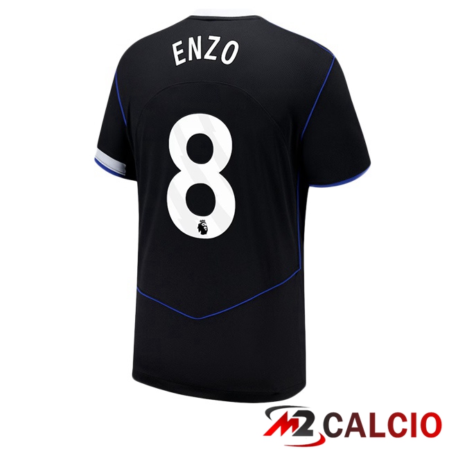 Maglie Calcio FC Chelsea (Enzo 8) Terza Nero 2025/2026  Maglie Calcio FC Chelsea (Enzo 8) Terza Nero 2025/2026