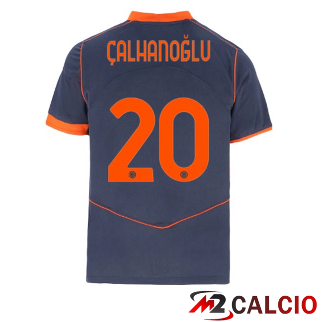 Maglie Calcio Inter Milan (ÇALHANOĞLU 20) Terza Grigio 2025/2026  Maglie Calcio Inter Milan (ÇALHANOĞLU 20) Terza Grigio 2025/2026