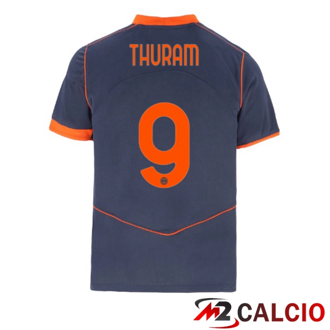 Maglie Calcio Inter Milan (THURAM 9) Terza Grigio 2025/2026  Maglie Calcio Inter Milan (THURAM 9) Terza Grigio 2025/2026