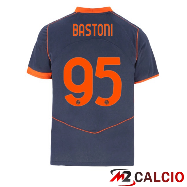 Maglie Calcio Inter Milan (BASTONI 95) Terza Grigio 2025/2026  Maglie Calcio Inter Milan (BASTONI 95) Terza Grigio 2025/2026