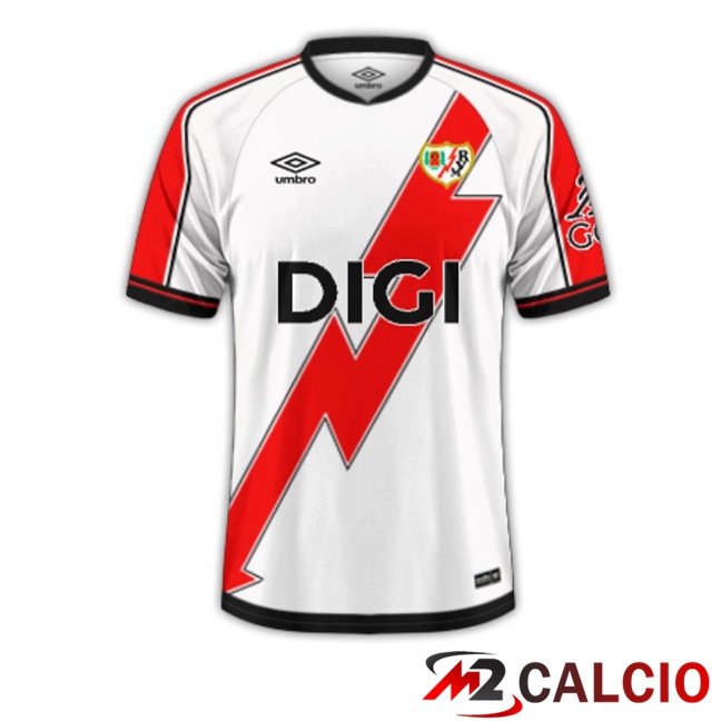 Maglie Calcio Rayo Vallecano Prima Rosso Bianco 2025/2026