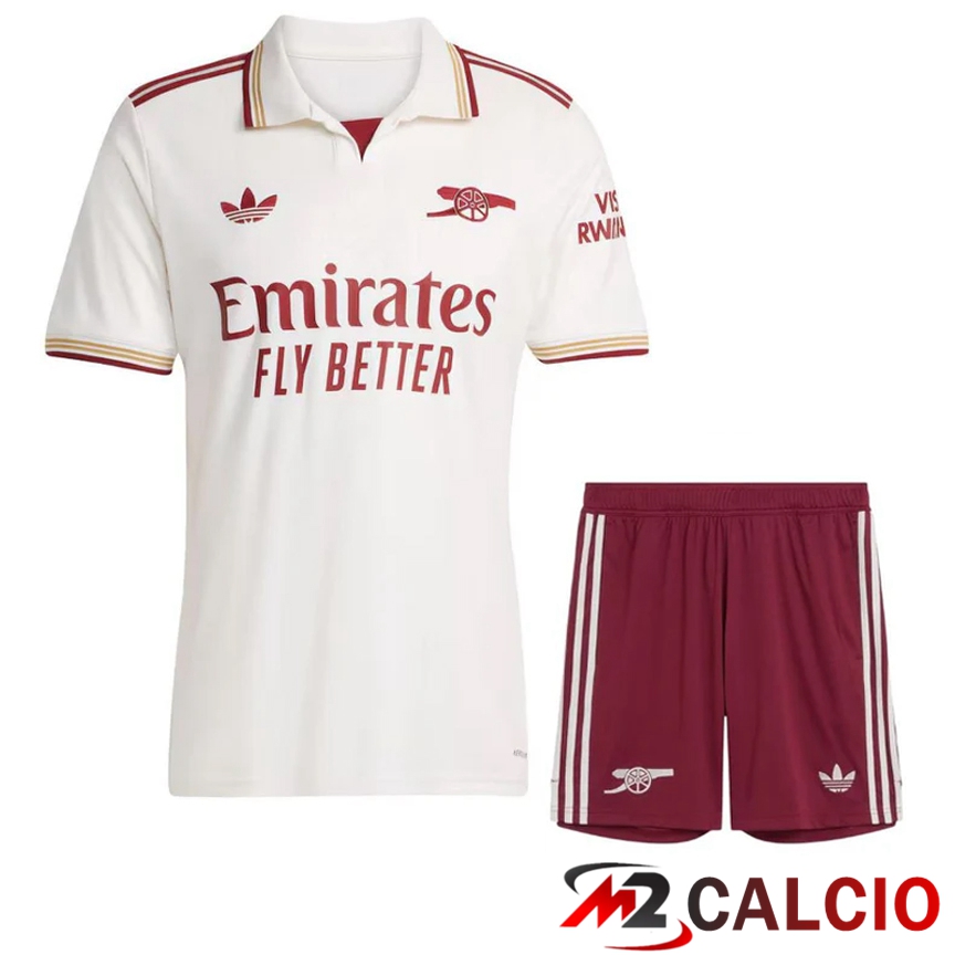 Insieme Maglie Calcio Arsenal Terza + Pantaloncini 2025/2026  Insieme Maglie Calcio Arsenal Terza + Pantaloncini 2025/2026