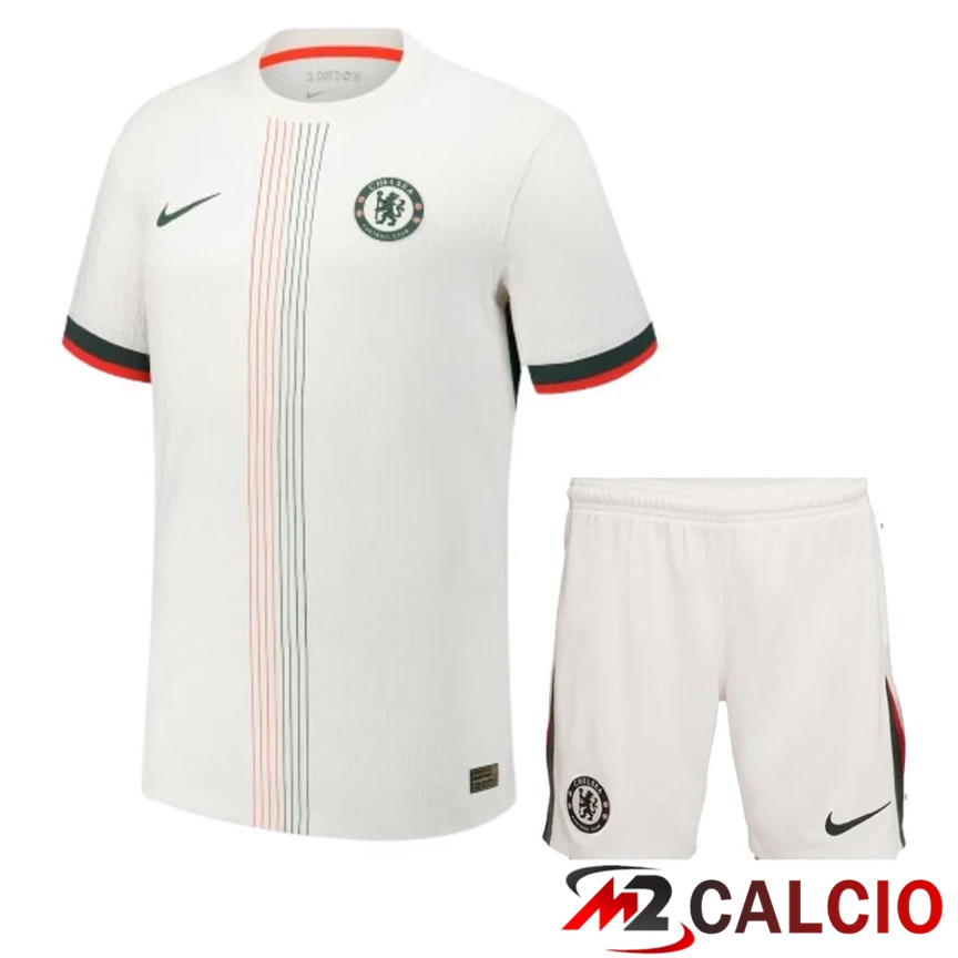 Insieme Maglie Calcio Chelsea Seconda + Pantaloncini 2025/2026  Insieme Maglie Calcio Chelsea Seconda + Pantaloncini 2025/2026