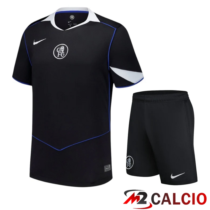 Insieme Maglie Calcio Chelsea Terza + Pantaloncini 2025/2026  Insieme Maglie Calcio Chelsea Terza + Pantaloncini 2025/2026