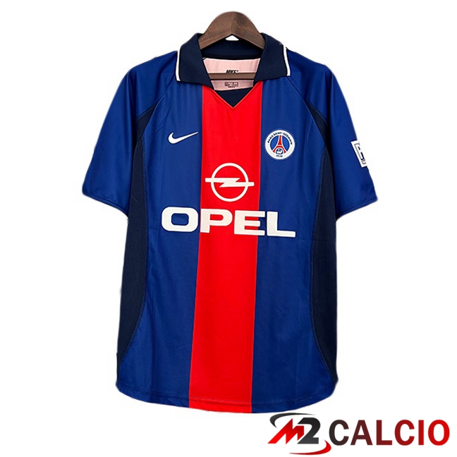 Maglie Calcio Paris PSG Retro Prima Blu Reale Rosso 2000-2001