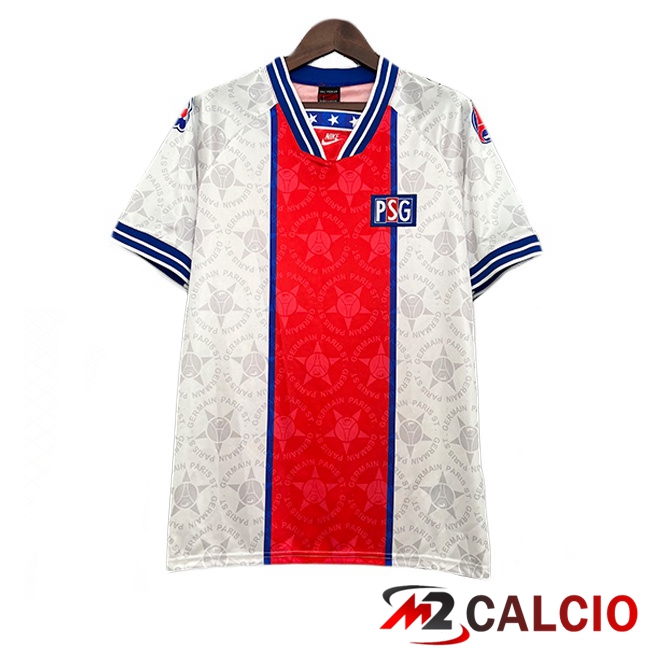 Maglie Calcio Paris PSG Retro Seconda Bianco 1994-1995  Maglie Calcio Paris PSG Retro Seconda Bianco 1994-1995