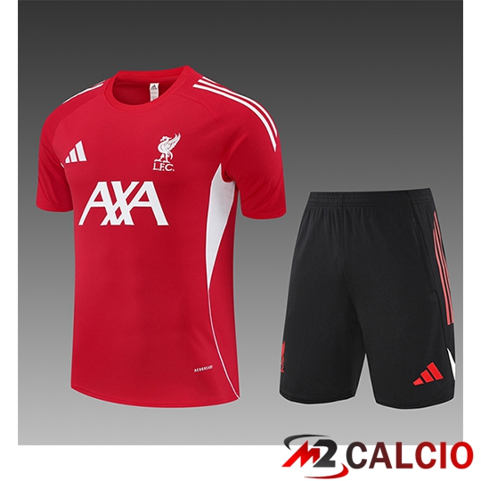 Insieme T Shirt Allenamento FC Liverpool Bambino Rosso/Bianco 2025/2026  Insieme T Shirt Allenamento FC Liverpool Bambino Rosso/Bianco 2025/2026