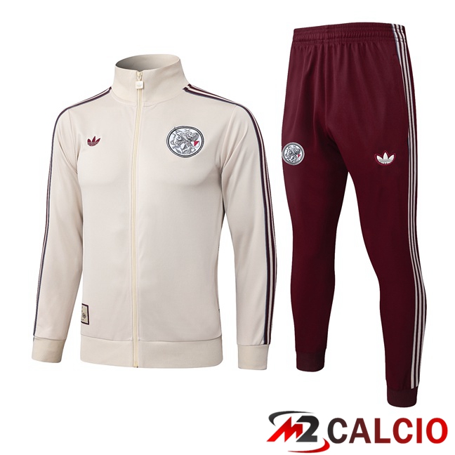 Insieme Tuta Calcio - Giacca AFC Ajax Giallo 2025/2026  Insieme Tuta Calcio - Giacca AFC Ajax Giallo 2025/2026