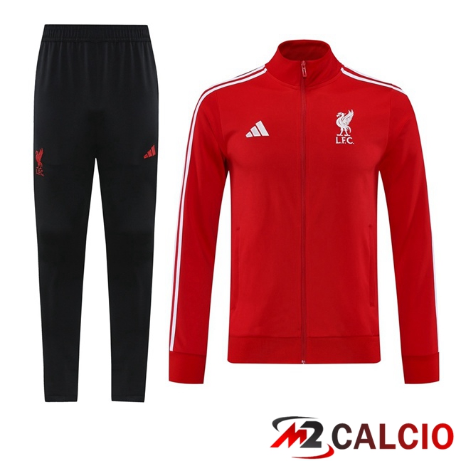 Insieme Tuta Calcio - Giacca FC Liverpool Rosso 2025/2026  Insieme Tuta Calcio - Giacca FC Liverpool Rosso 2025/2026