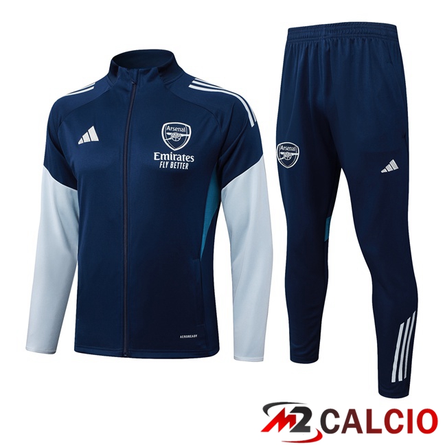 Insieme Tuta Calcio - Giacca Arsenal Blu Reale 2025/2026  Insieme Tuta Calcio - Giacca Arsenal Blu Reale 2025/2026