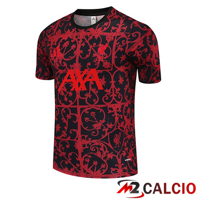 T Shirt Allenamento FC Liverpool Rosso Nero 2025/2026  T Shirt Allenamento FC Liverpool Rosso Nero 2025/2026