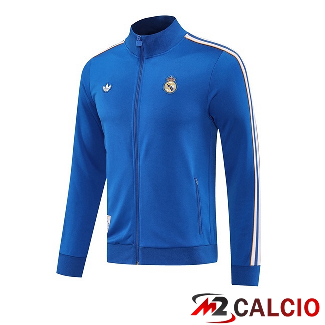 Giacca Calcio Real Madrid Blu 2025/2026  Giacca Calcio Real Madrid Blu 2025/2026