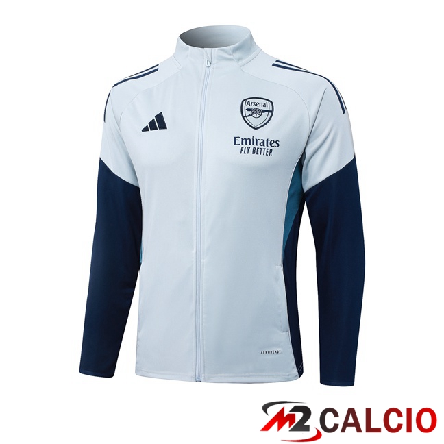 Giacca Calcio Arsenal Grigio 2025/2026  Giacca Calcio Arsenal Grigio 2025/2026
