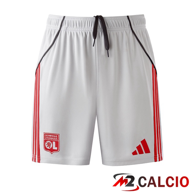 Pantaloncini Calcio Lione OL Terza Grigio 2025/2026  Pantaloncini Calcio Lione OL Terza Grigio 2025/2026