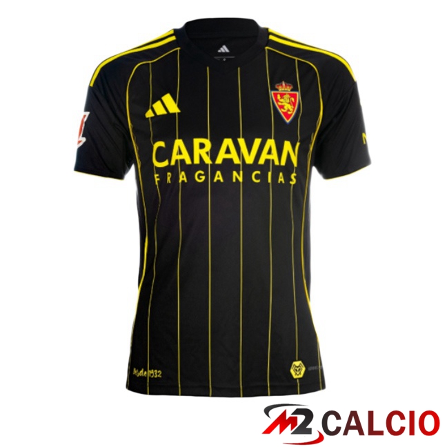 Maglie Calcio Real Zaragoza Seconda Nero 2025/2026  Maglie Calcio Real Zaragoza Seconda Nero 2025/2026