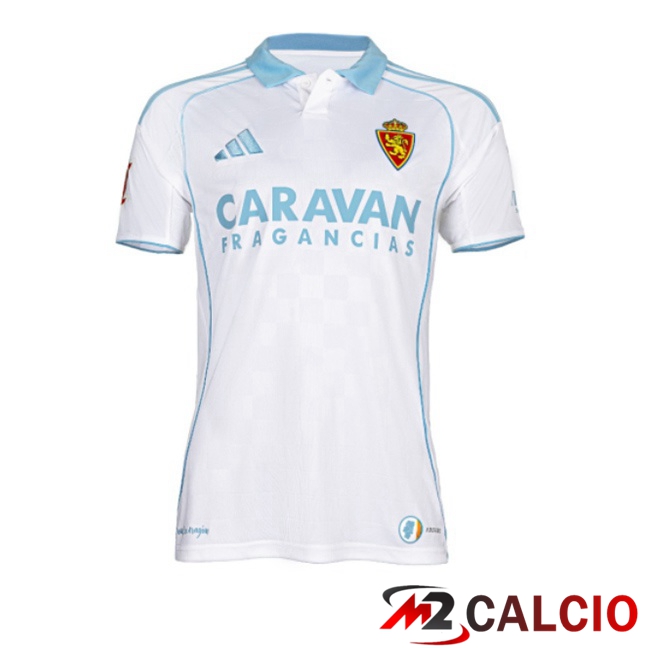 Maglie Calcio Real Zaragoza Prima Bianco 2025/2026  Maglie Calcio Real Zaragoza Prima Bianco 2025/2026