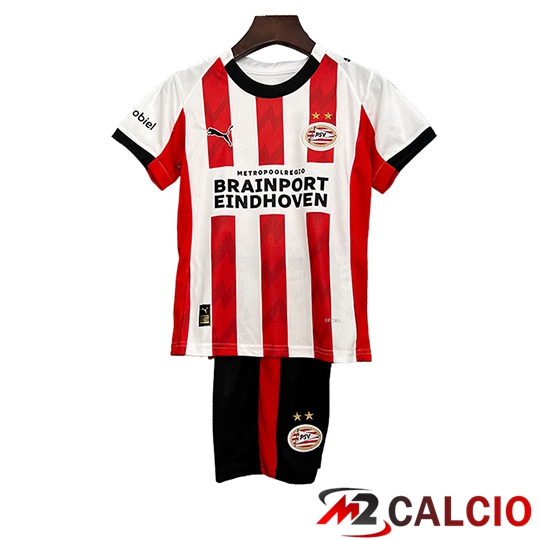 Maglie Calcio PSV Eindhoven Bambino Prima 2025/2026  Maglie Calcio PSV Eindhoven Bambino Prima 2025/2026