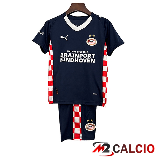 Maglie Calcio PSV Eindhoven Bambino Seconda 2025/2026  Maglie Calcio PSV Eindhoven Bambino Seconda 2025/2026