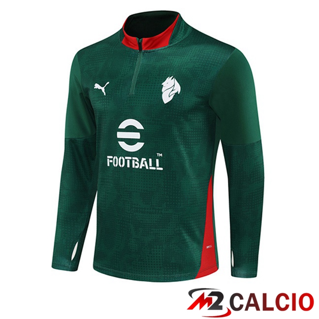 Felpa Allenamento AC Milan Verde 2025/2026  Felpa Allenamento AC Milan Verde 2025/2026