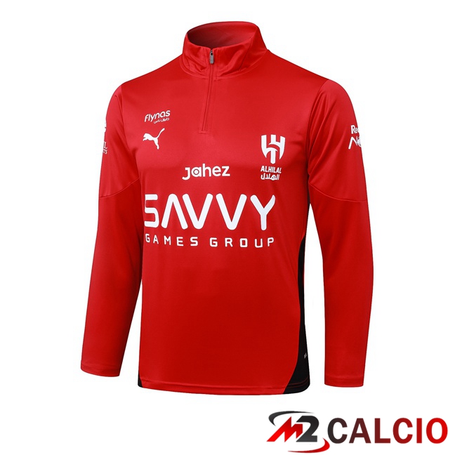 Felpa Allenamento Al-Hilal FC Rosso 2025/2026  Felpa Allenamento Al-Hilal FC Rosso 2025/2026