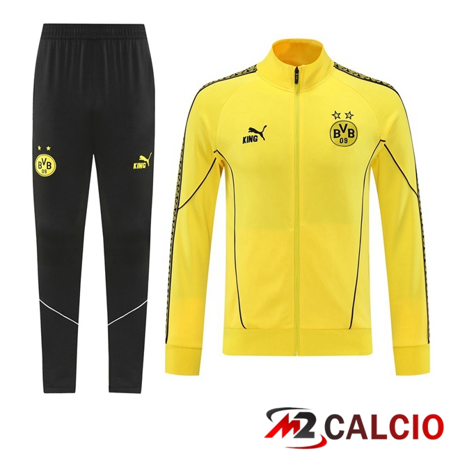 Insieme Tuta Calcio - Giacca Dortmund BVB Giallo 2025/2026  Insieme Tuta Calcio - Giacca Dortmund BVB Giallo 2025/2026