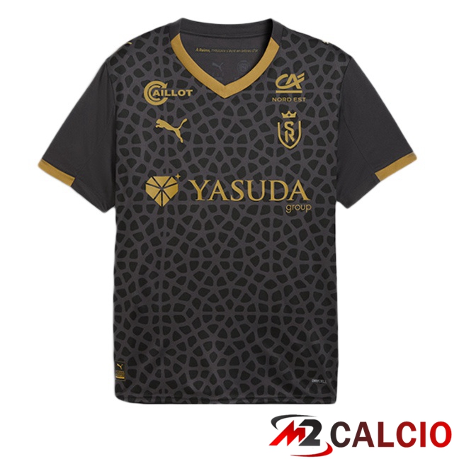 Maglie Calcio Stade de Reims Terza Nero 2025/2026  Maglie Calcio Stade de Reims Terza Nero 2025/2026