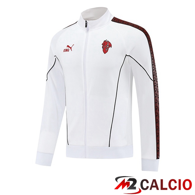 Giacca Calcio AC Milan Bianco 2025/2026  Giacca Calcio AC Milan Bianco 2025/2026
