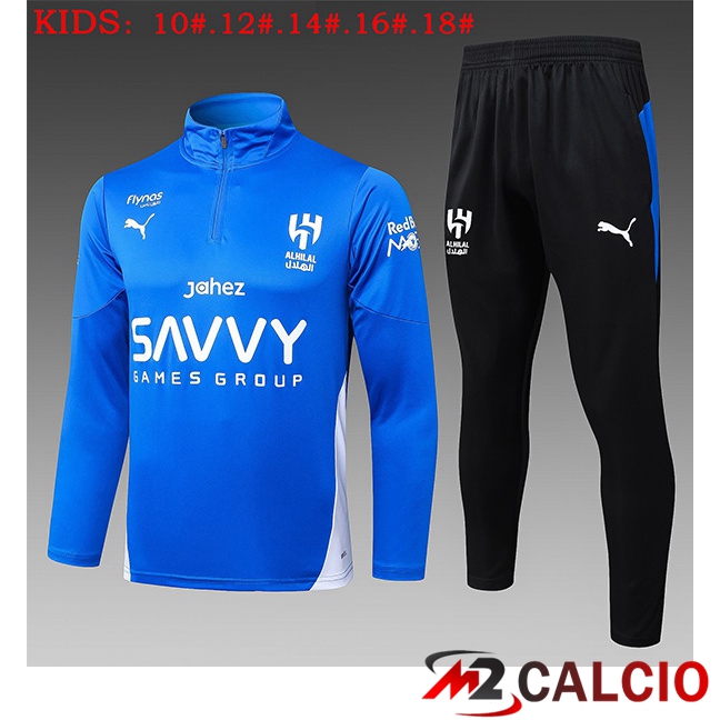 Insieme Tuta Calcio Al-Hilal FC Bambino Blu 2025/2026