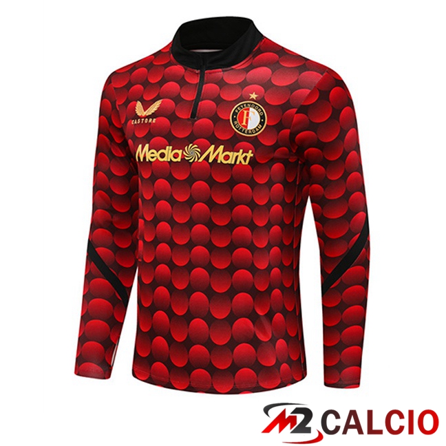Felpa Allenamento Feyenoord Rosso 2025/2026  Felpa Allenamento Feyenoord Rosso 2025/2026